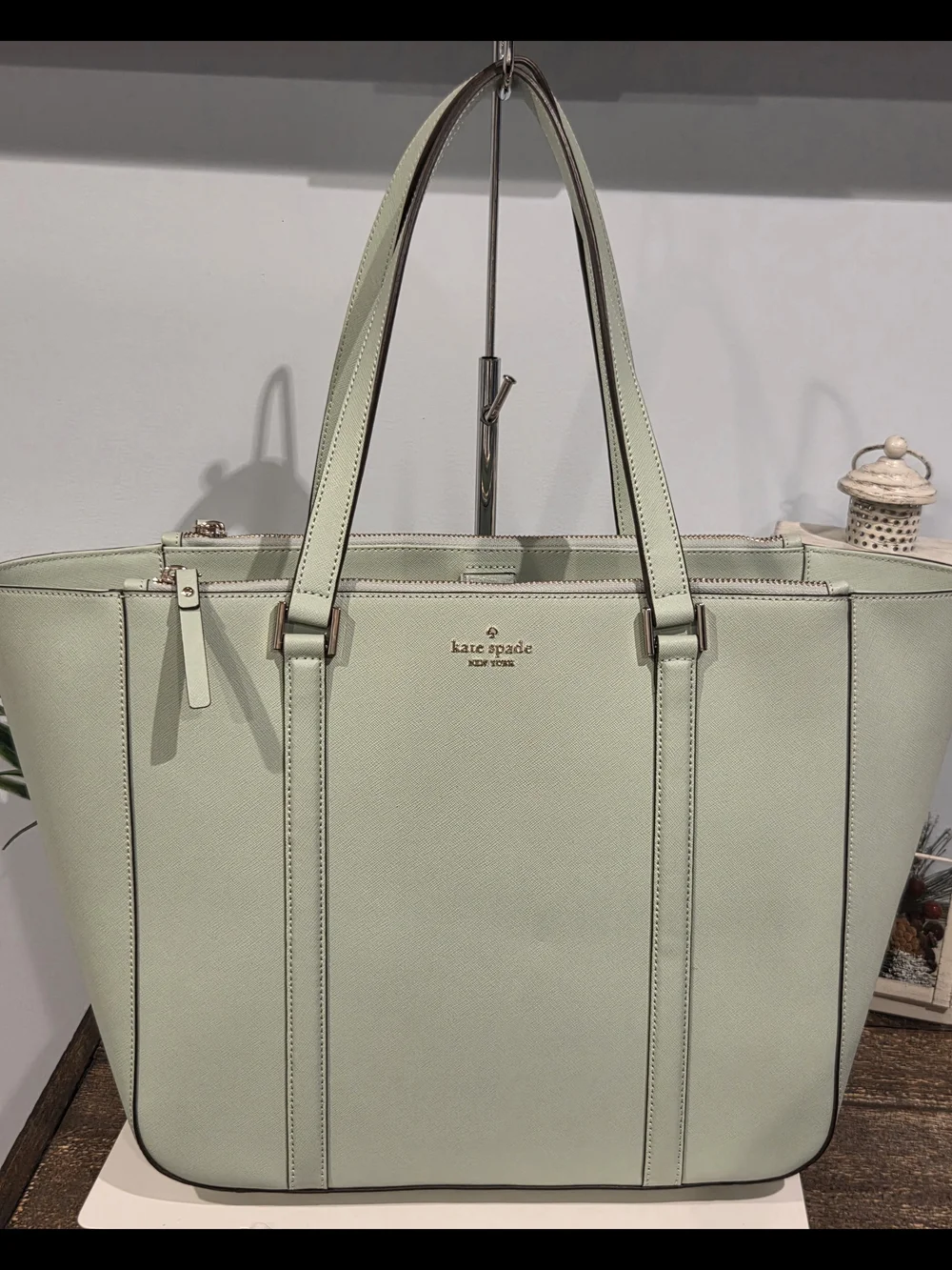 Kate Spade Newbury Lane Briar Saffiano Leather Tote – Light Mint Green (NWT)